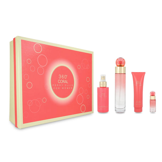Set Perry Ellis 360 Coral 4 Piezas