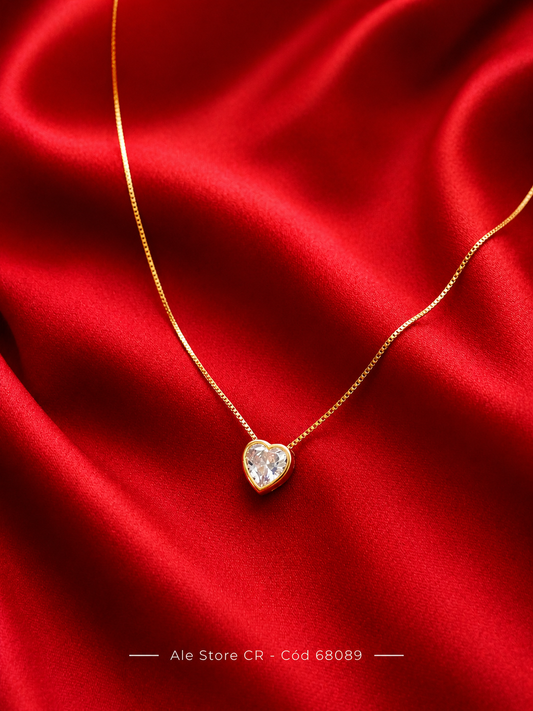 Collar Corazón Brillante