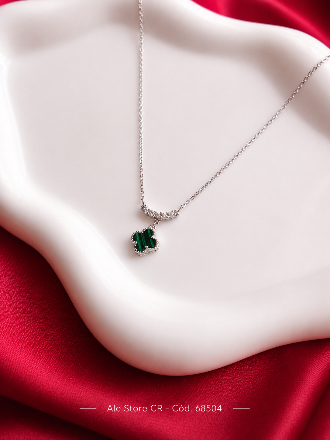 Gargantilla Trébol Verde Elegance