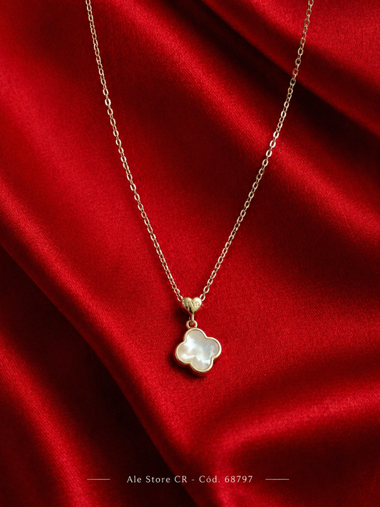 Collar Dije Flor Nácar