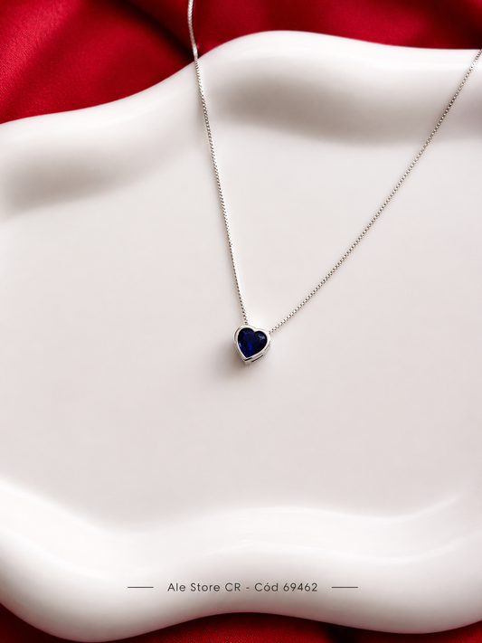 Gargantilla Corazón Azul Minimalista